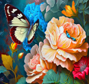 Fleurs et papillons